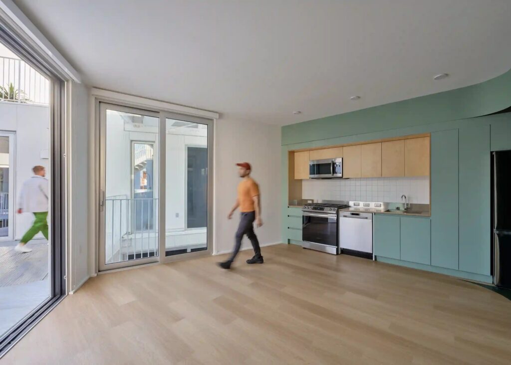 Shared living space at Comma Barrington.